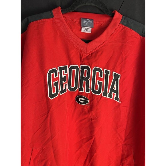 Georgia Bulldogs NCAA Athletics Pullover Jacket Windbreaker V Neck Men's sz M - Picture 2 of 12
